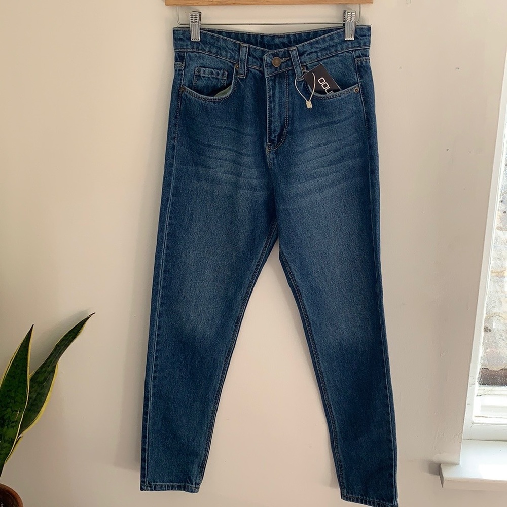 Mom jeans vintage wash no stretch